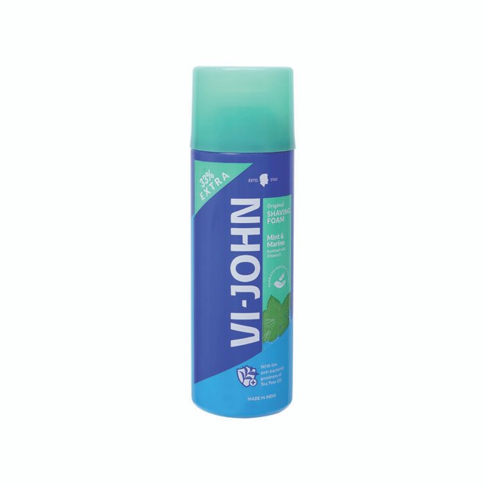 VI-JOHN Sensitive Skin Shaving Foam | Dermatologically Tested Mint & Marine Shaving Foam For All Skin Type enriched with Vitamin E & Tea Tree Oil-401g - Image 7