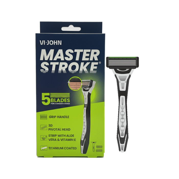 VI-JOHN 5 Blade Shaving Razor- 1 Handle + 2 Cartridges - Image 5