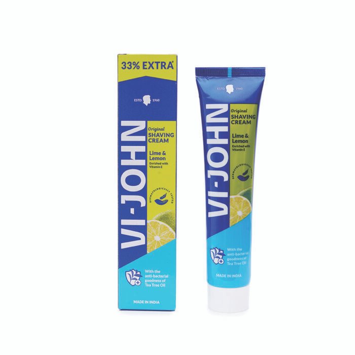 VI-JOHN Lime & Lemon Shaving Cream | Best Shaving Cream for A Smooth Shave Experience | enriched with Vitamin E & Tea Tree Oil -124g - Image 6