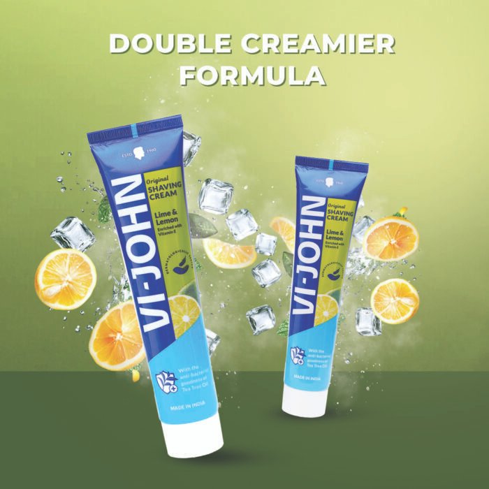 VI-JOHN Lime & Lemon Shaving Cream | Best Shaving Cream for A Smooth Shave Experience | enriched with Vitamin E & Tea Tree Oil -124g - Image 5