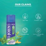 VI-JOHN Sensitive Skin Shaving Foam | Dermatologically Tested Mint & Marine Shaving Foam For All Skin Type enriched with Vitamin E & Tea Tree Oil-401g - Image 3