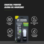 VI-JOHN Purifying Charcoal Shaving Cream with Brush Combo | Enriched with Aloe Vera & Jojoba Oil | Deep Cleansing, Smooth & Refreshing Shave - Image 5