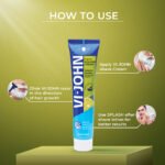 VI-JOHN Lime & Lemon Shaving Cream | Best Shaving Cream for A Smooth Shave Experience | enriched with Vitamin E & Tea Tree Oil -124g - Image 2