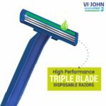 VI-JOHN Shave pro Triple Blade Shaving Razors With Lubricating Aloe Vera Strip(CONTAIN 5 PCS) - Image 3