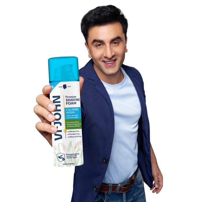 VI-JOHN Calming Aqua Shaving Foam 200 GM | For All Skin Types - Image 2