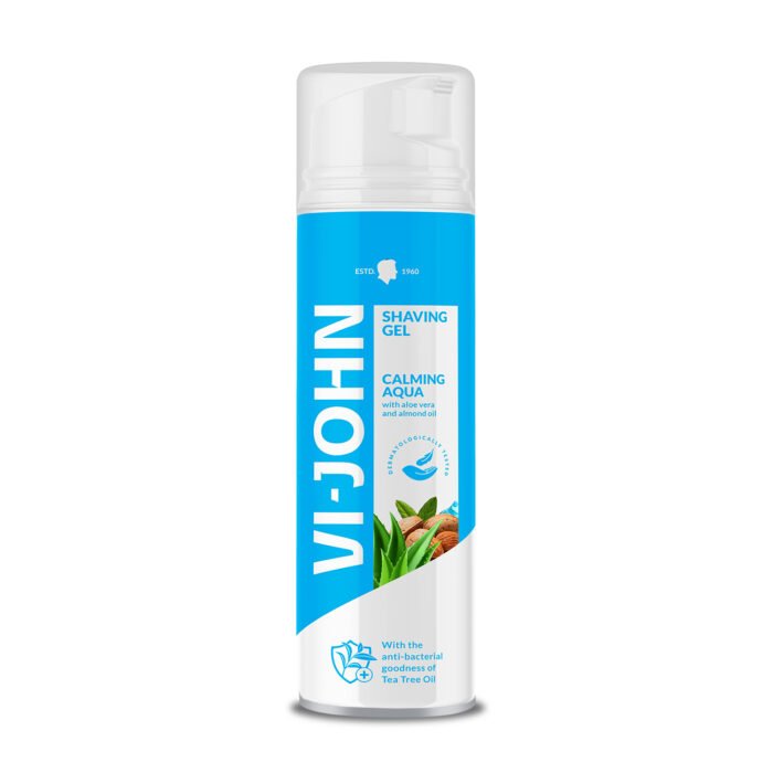 VI-JOHN Calming Aqua Shaving Gel with Almond Oil & Aloe Vera-200 ML | For All skin type - Image 7