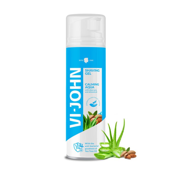 VI-JOHN Calming Aqua Shaving Gel with Almond Oil & Aloe Vera-200 ML | For All skin type - Image 6