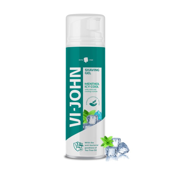 VI-JOHN Menthol Icy Cool Shave Gel with Mint and Cooling Crystals – Refreshing & Smooth Shaving Experience | For All Skin Types - Image 6
