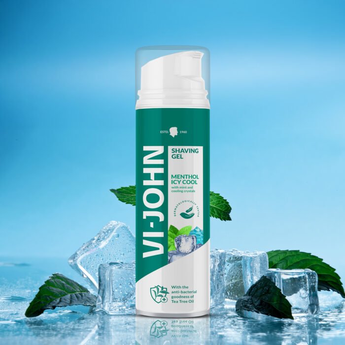 VI-JOHN Menthol Icy Cool Shave Gel with Mint and Cooling Crystals – Refreshing & Smooth Shaving Experience | For All Skin Types - Image 5