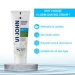 VI-JOHN Premium Shaving Cream | The Best Shaving Cream for Men | Enriched with the moisturizing goodness of Aloe Vera & Almond oil 93 GM - Image 2