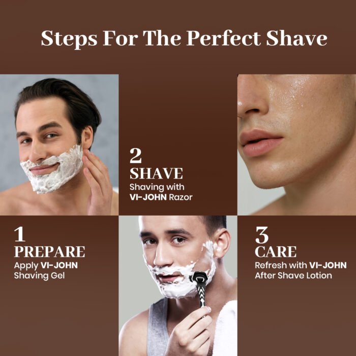 VI-JOHN Moisturizing Shaving Gel with Cocoa Butter-200 ML | For All Skin Types - Image 4