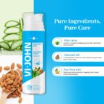 VI-JOHN Calming Aqua Shaving Gel with Almond Oil & Aloe Vera-200 ML | For All skin type - Image 3