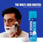 VI-JOHN Shaving Foam All Skin Types  | Dermatologically Tested | 400GM